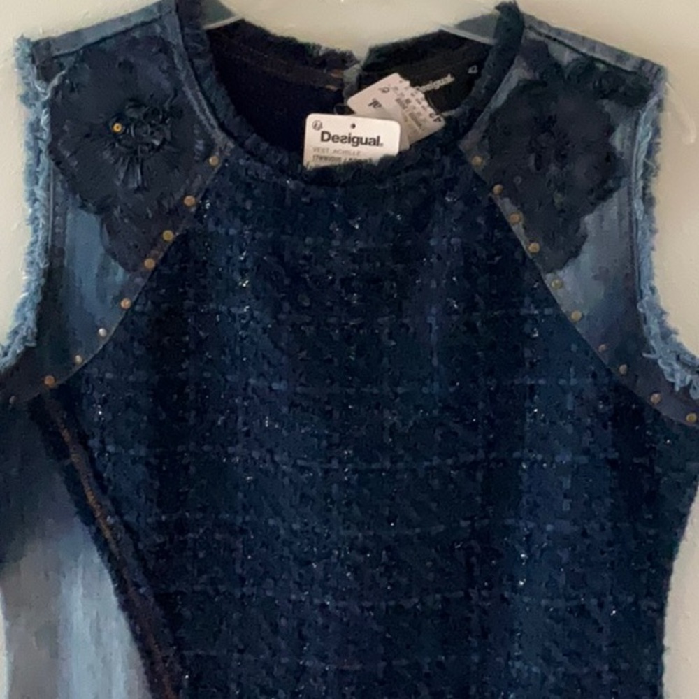 Desigual Denim Achilles Dress USA 8 - Picture 2 of 7
